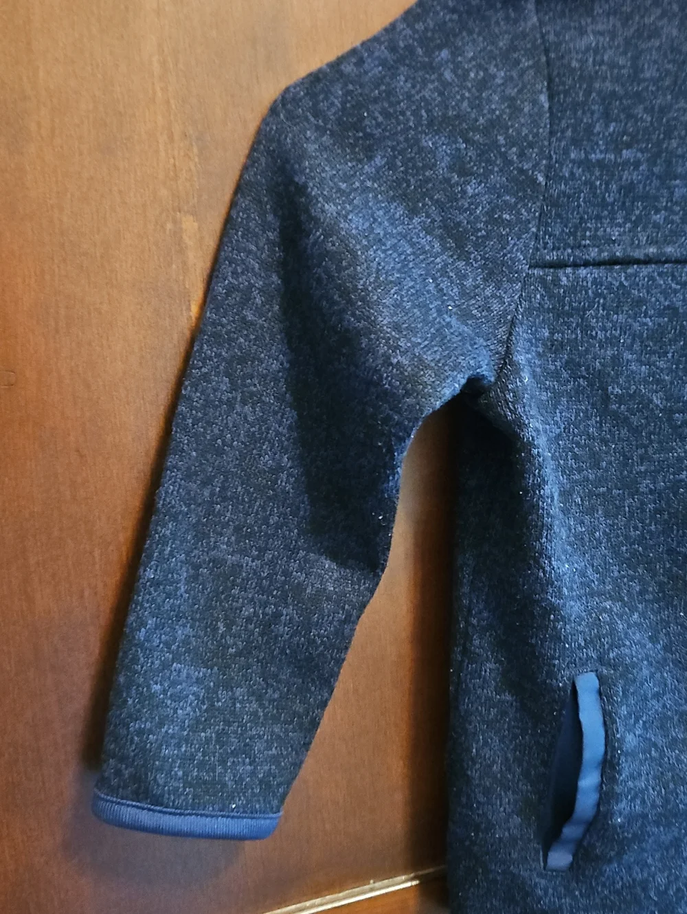 Old Navy Heathered Navy/ Black Full Zip Jacket Size 4T